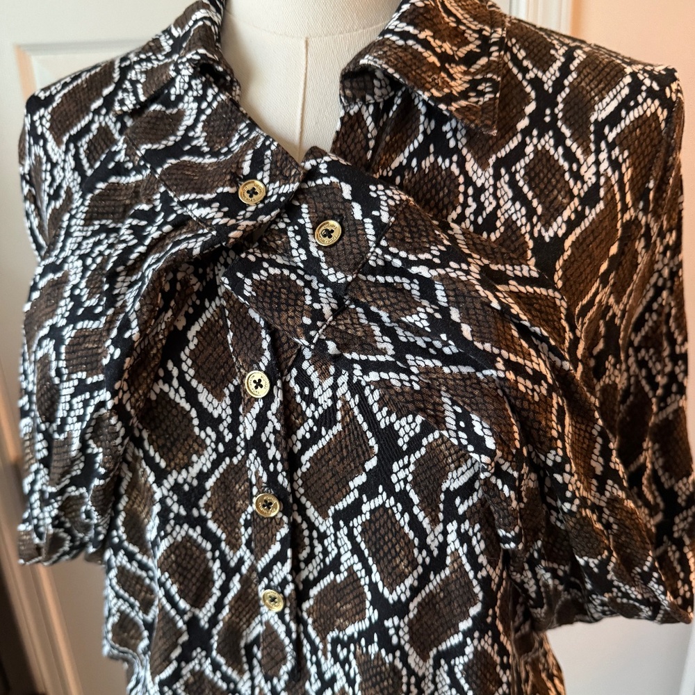 Michael Kors Size Small Snake Python Midi Dress G… - image 7